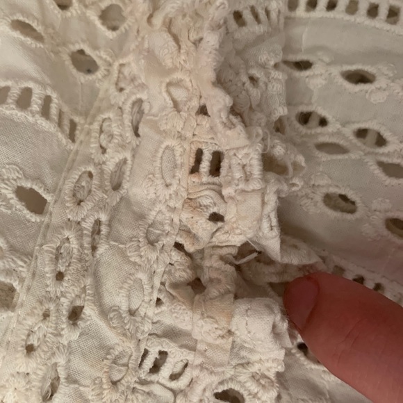 MADEWELL EYELET MOCKNECK RUFFLE TOP - Picture 7 of 10